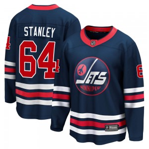Youth Fanatics Branded Winnipeg Jets Logan Stanley Navy 2021/22 Alternate Breakaway Player Jersey - Premier