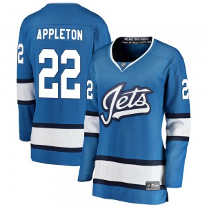 Women's Fanatics Branded Winnipeg Jets Mason Appleton Blue Alternate Jersey - Breakaway