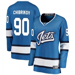 Women's Fanatics Branded Winnipeg Jets Nikita Chibrikov Blue Alternate Jersey - Breakaway