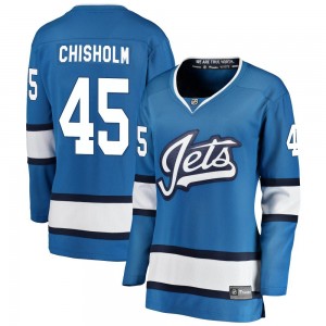 Women's Fanatics Branded Winnipeg Jets Declan Chisholm Blue Alternate Jersey - Breakaway