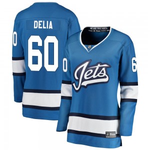 Women's Fanatics Branded Winnipeg Jets Collin Delia Blue Alternate Jersey - Breakaway