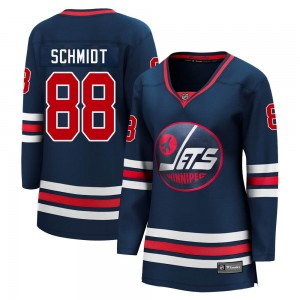 Women's Fanatics Branded Winnipeg Jets Nate Schmidt Navy 2021/22 Alternate Breakaway Player Jersey - Premier