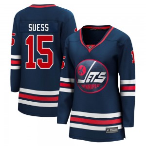 Women's Fanatics Branded Winnipeg Jets C.J. Suess Navy 2021/22 Alternate Breakaway Player Jersey - Premier